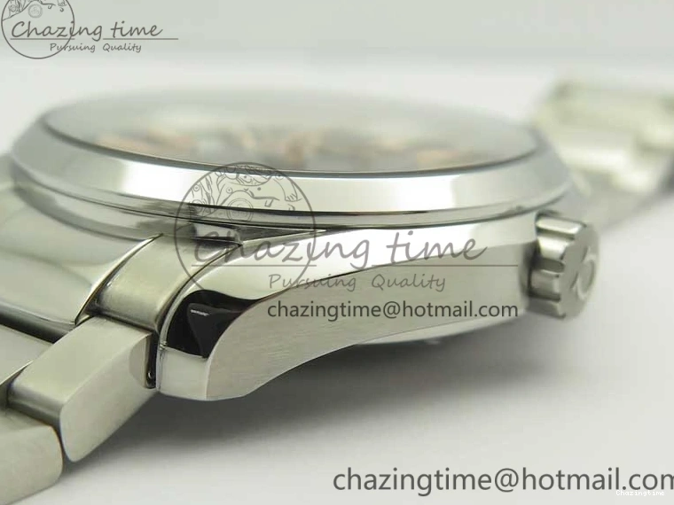 0129 FlexibleFit Aqua Terra 150M SS VSF 1:1 Best Edition Black Wave Textured Dial RG Hand on SS Bracelet A8500 Super Clone 8032